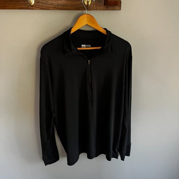 MEC Men's XL Long Sleeve Light Weight 1/2 Zip Black - Picture 2 of 9